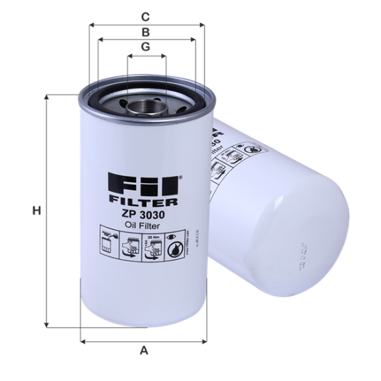 Fil Filtre Yağ filtresi ZP 3030