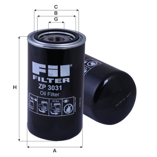 Fil Filtre Yağ filtresi ZP 3031