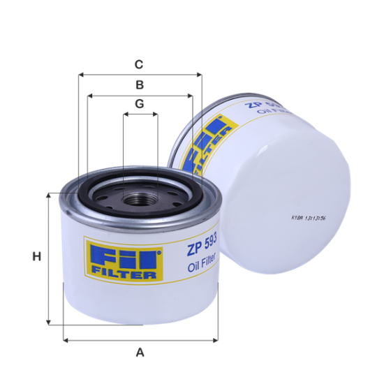Fil Filtre Yağ filtresi ZP 593