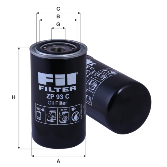 Fil Filtre Yağ filtresi ZP 93 C