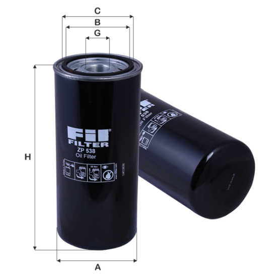 Fil Filtre Yağ filtresi ZP 538