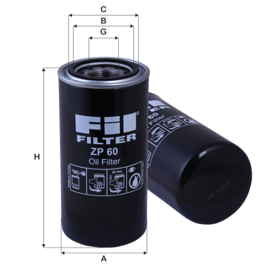 Fil Filtre Yağ filtresi ZP 60